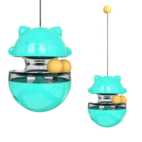 Cat Treat Dispenser Toy Ball Kitten SelfPlay Interactive Tumbler Multifunction - Lets Party