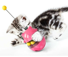 Cat Treat Dispenser Toy Ball Kitten SelfPlay Interactive Tumbler Multifunction