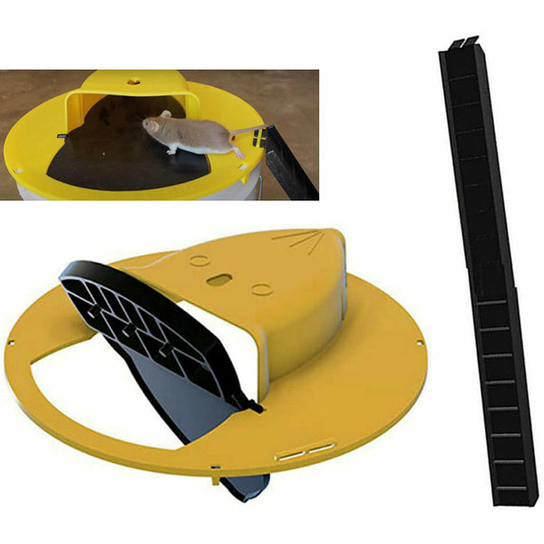 Flip N Slide Bucket Lid Mouse Trap Flip N Automatic Mouse Rat Trap with Ladder - Lets Party