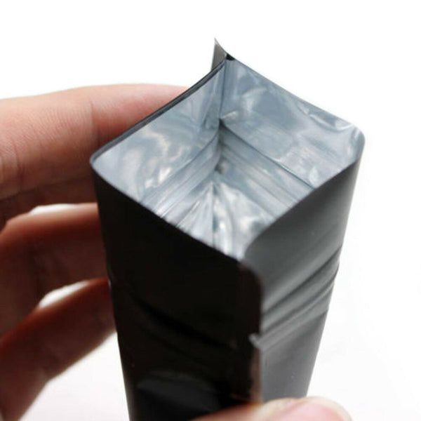 100pcs Black Aluminum Foil Mylar Retail Bags Ziplock Pouches Pouch Packaging AU - Lets Party