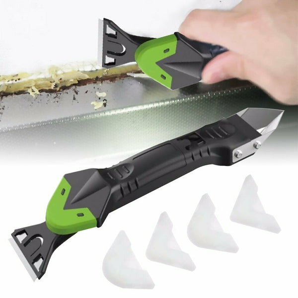 5 In1 Silicone Remover Caulk Finisher Sealant Smooth Scraper Grout Kit Tools ZE - Lets Party