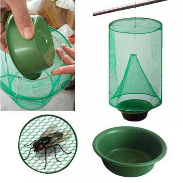 Reusable 6 Pack Fly Trap Insect Killer Net Cage Trap Ranch Pest Hanging Catcher - Lets Party