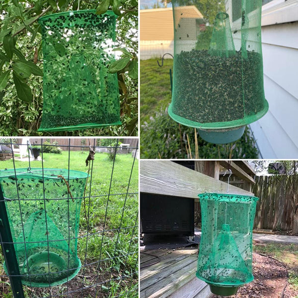Reusable 6 Pack Fly Trap Insect Killer Net Cage Trap Ranch Pest Hanging Catcher - Lets Party