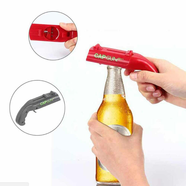 Beer Gun Bottle Opener Launcher Drinking Game Cap Plastic Shooter for Party - Lets Party