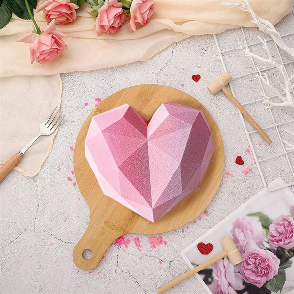 Large Heart Shape Candy Cake Chocolate Mould 3D Fondant Mold Silicone Craft DIY - Lets Party