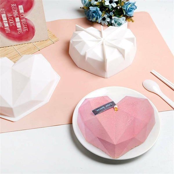 Large Heart Shape Candy Cake Chocolate Mould 3D Fondant Mold Silicone Craft DIY - Lets Party