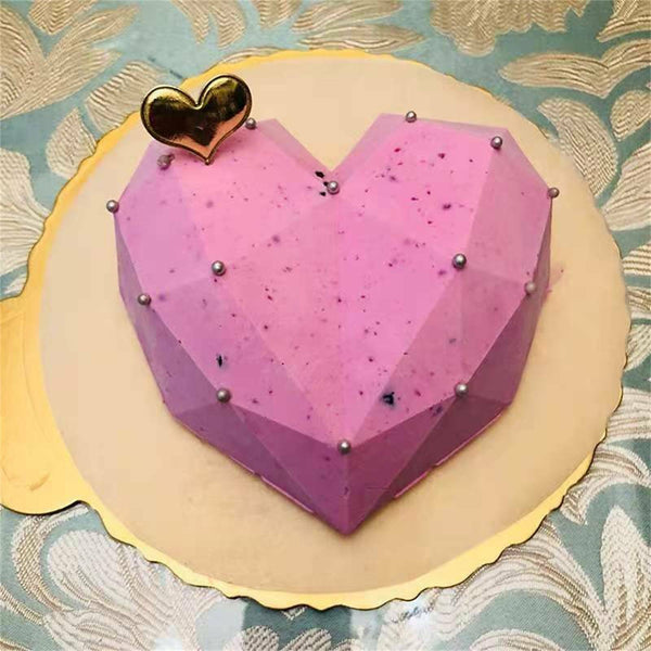 Large Heart Shape Candy Cake Chocolate Mould 3D Fondant Mold Silicone Craft DIY - Lets Party