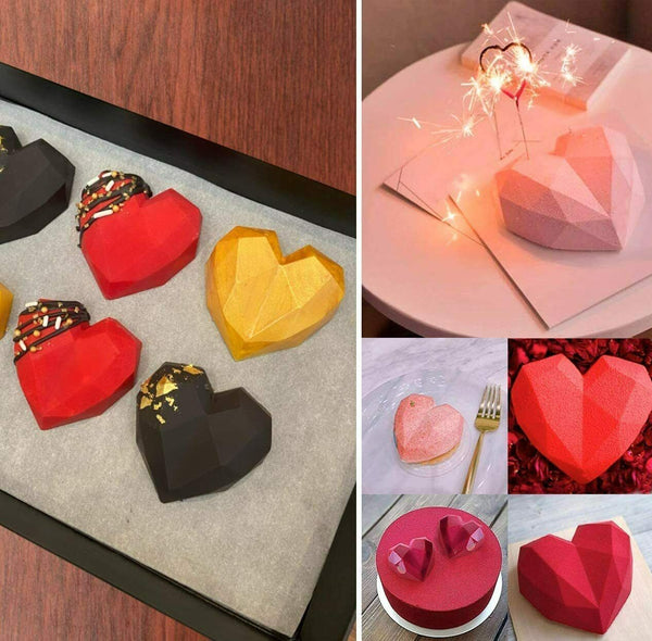 Heart Silicone Mould Cake Ice Tray Jelly Candy Cookie Chocolate Baking Cake Mold - Lets Party