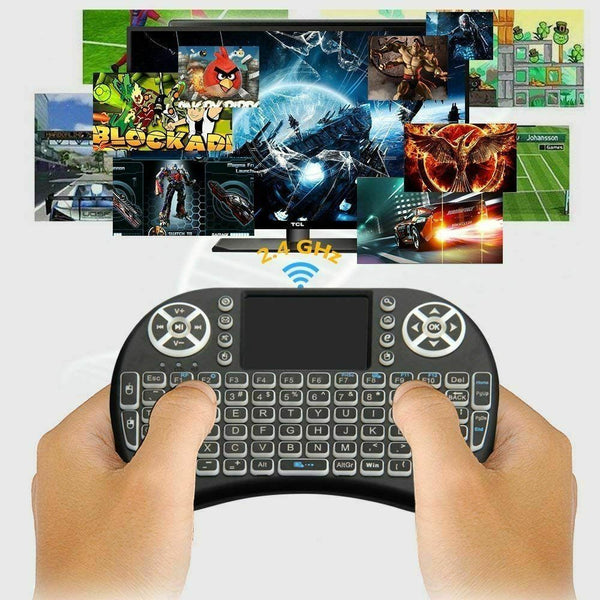 Wireless Mini Handheld Remote Keyboard with Touchpad Work Android TV Box Windows - Lets Party