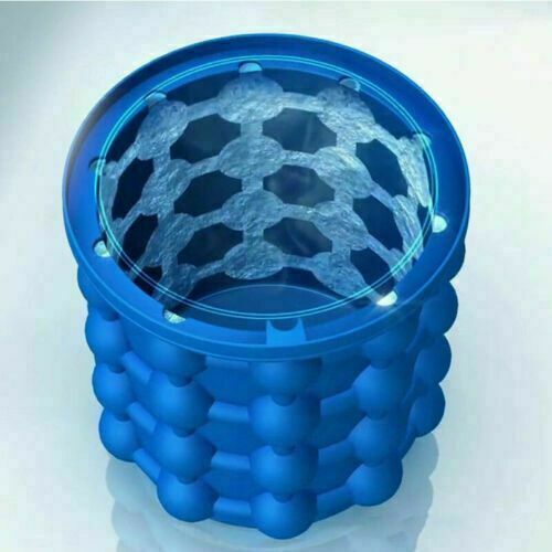 Silicone Ice Cube Magic Maker Revolutionary Space Saving Ice Tray Bucket AUS - Lets Party