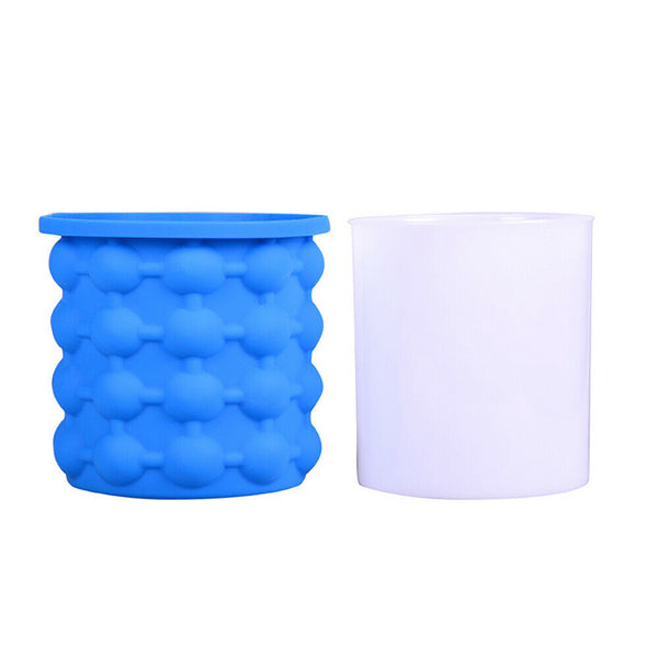 Silicone Ice Cube Magic Maker Revolutionary Space Saving Ice Tray Bucket AUS - Lets Party