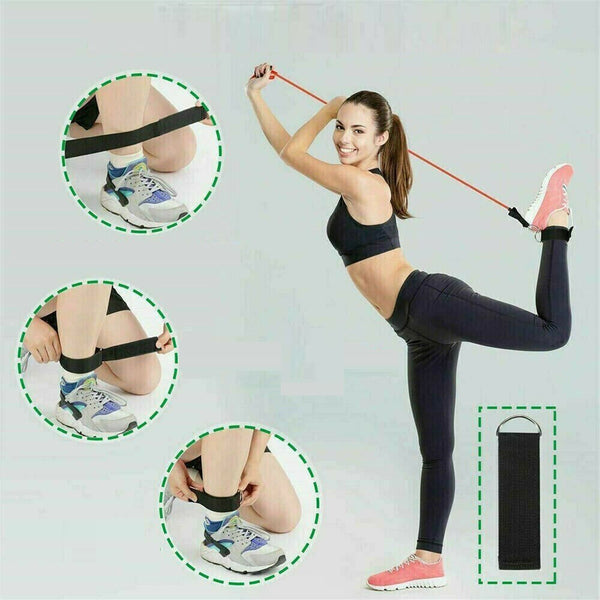 13PCS Yoga Pilates Abs Exercise Fitness Tube Workout BandsResistance Band Set - Lets Party