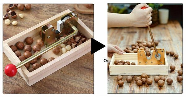 Macadamia Opener Peeling Machine Walnut Tool Nut Cracker Handle Multipurpose - Lets Party