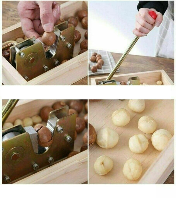 Macadamia Opener Peeling Machine Walnut Tool Nut Cracker Handle Multipurpose - Lets Party