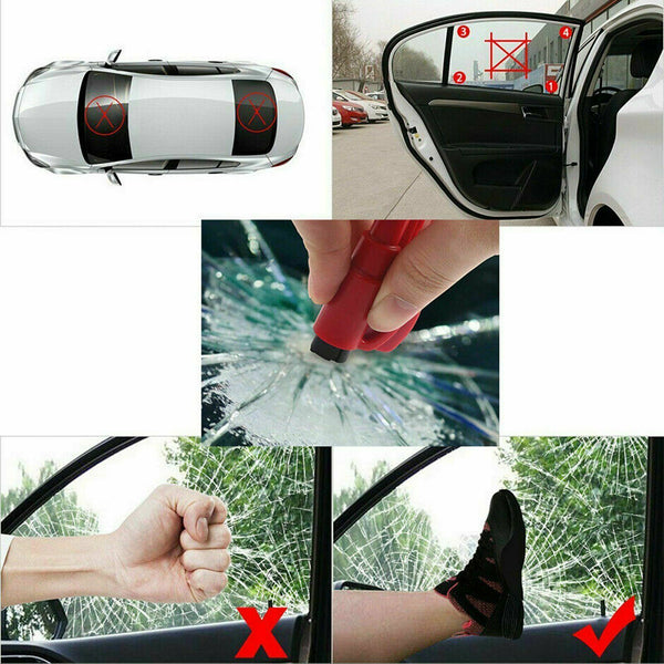 3 in 1 Car Window Glass Breaker Emergency Escape Tool Safety Seat Belt Cutter AU - Lets Party
