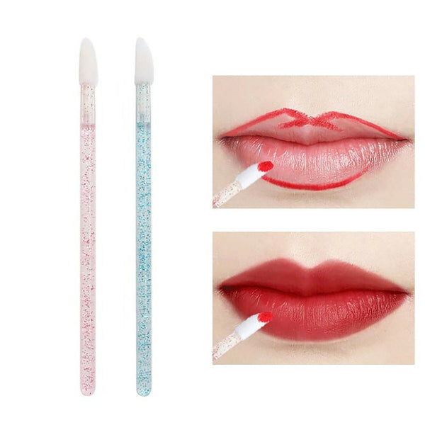 Lip Gloss Wands Brush Glitter Lip Brush Disposable Lipstick Applicator 6 Colours - Lets Party