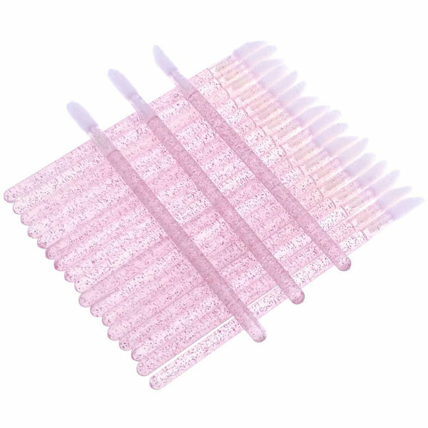 Lip Gloss Wands Brush Glitter Lip Brush Disposable Lipstick Applicator 6 Colours - Lets Party