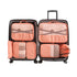 7Pcs Packing Cubes Travel Pouches Luggage Organiser Clothes Suitcase Storage Bag - Lets Party
