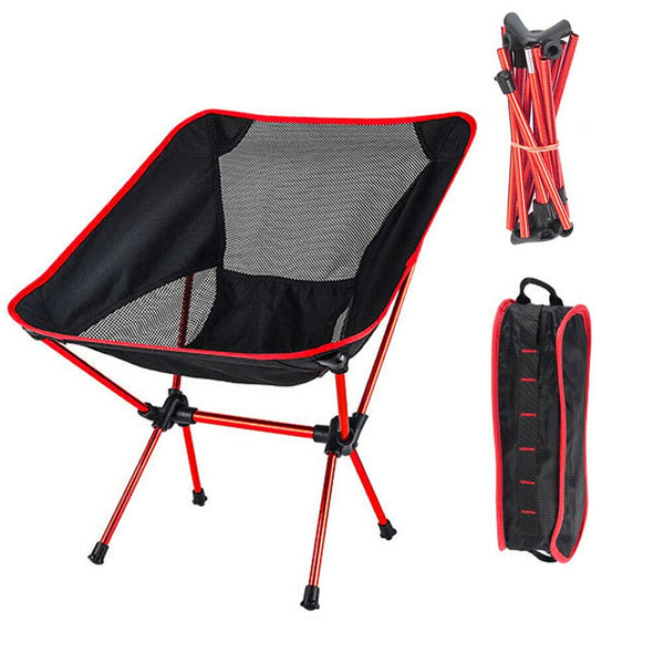 Folding Portable Outdoor Camping Chair Lightweight Fishing Hiking Beach Seat - Lets Party
