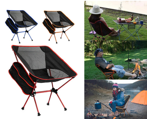 Folding Portable Outdoor Camping Chair Lightweight Fishing Hiking Beach Seat - Lets Party