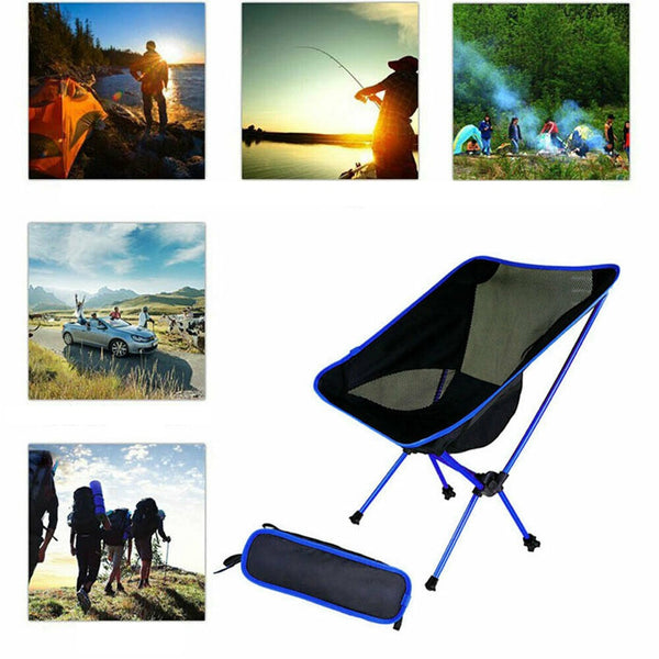 Folding Portable Outdoor Camping Chair Lightweight Fishing Hiking Beach Seat - Lets Party