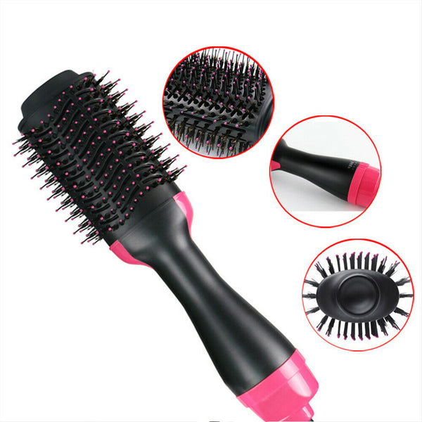 4 in 1 Hot Air One Step Hair Dryer Comb Volumizer Pro Brush Straightener Curler - Lets Party