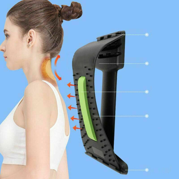 Back Massager Magic Stretcher Fitness Lumbar Waist Spine Pain Relief Support AU - Lets Party