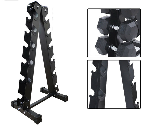 Dumbbell Storage Rack Vertical Heavy Weight Set Home Gym 6Pairs Equipment Sport. - Lets Party