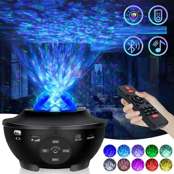 Star Projector Night Light, ALED LIGHT 2-in-1 Ocean Wave LED Starry Night Light - Lets Party