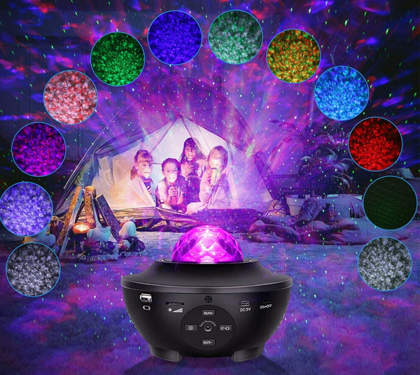 Star Projector Night Light, ALED LIGHT 2-in-1 Ocean Wave LED Starry Night Light - Lets Party