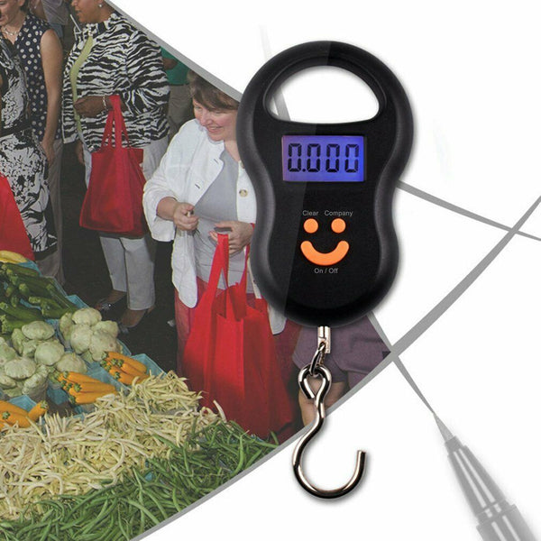 LCD Electronic Digital Portable Scale Luggage Weight Hanging Travel 10G to 50KG - Lets Party