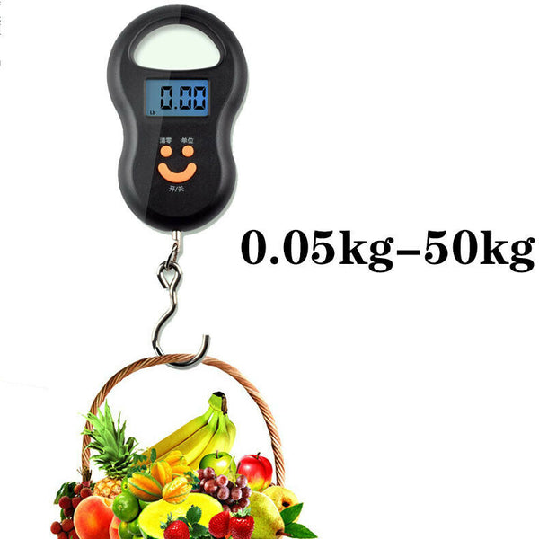 LCD Electronic Digital Portable Scale Luggage Weight Hanging Travel 10G to 50KG - Lets Party