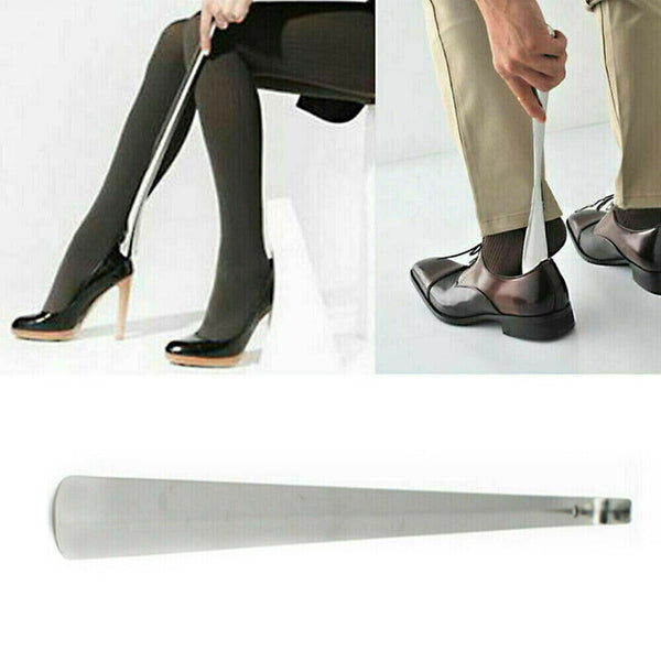 58cm Long Handle Shoehorn Stainless Steel Shoe Horn Lifter Tool - Lets Party