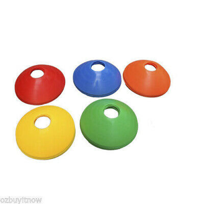 60 Pack Sports Training Discs Markers Cones Soccer Rugby Fitness Exercise - Lets Party