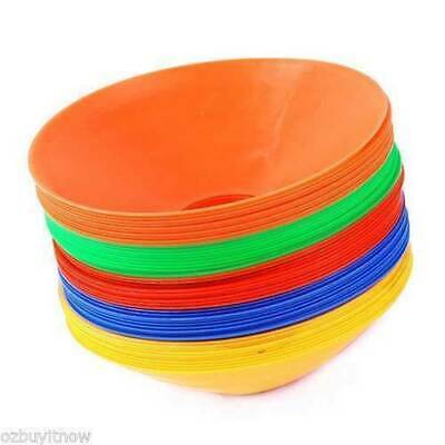 60 Pack Sports Training Discs Markers Cones Soccer Rugby Fitness Exercise - Lets Party