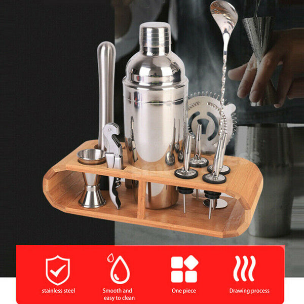 12Pcs Cocktail Shaker Set Mixer Martini Strainer Bartender Kit Spirits Maker Bar - Lets Party