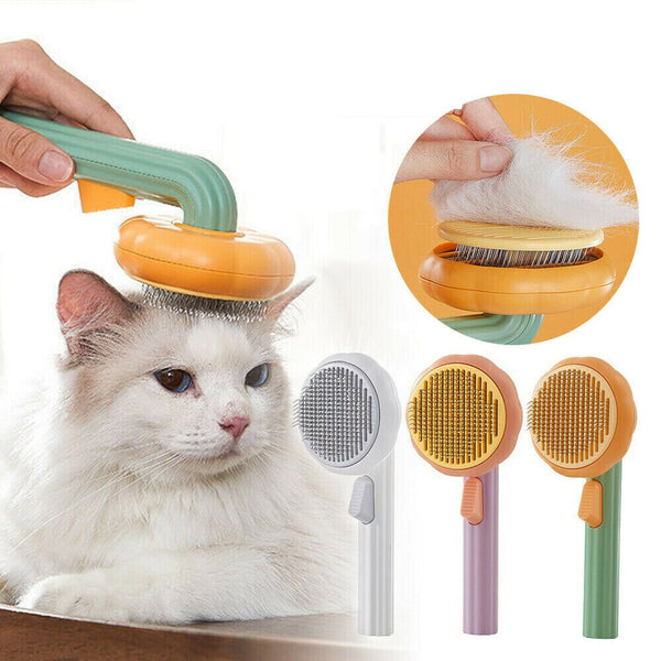 Self Cleaning Slicker Comb For Dog Cat Rabbit Puppy Grooming Pumpkin Brush Tool - Lets Party