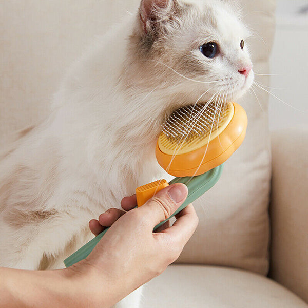 Self Cleaning Slicker Comb For Dog Cat Rabbit Puppy Grooming Pumpkin Brush Tool - Lets Party