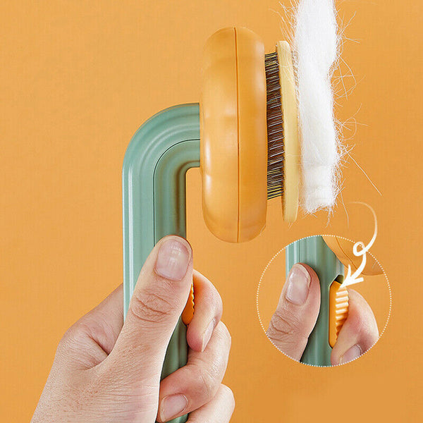 Self Cleaning Slicker Comb For Dog Cat Rabbit Puppy Grooming Pumpkin Brush Tool - Lets Party