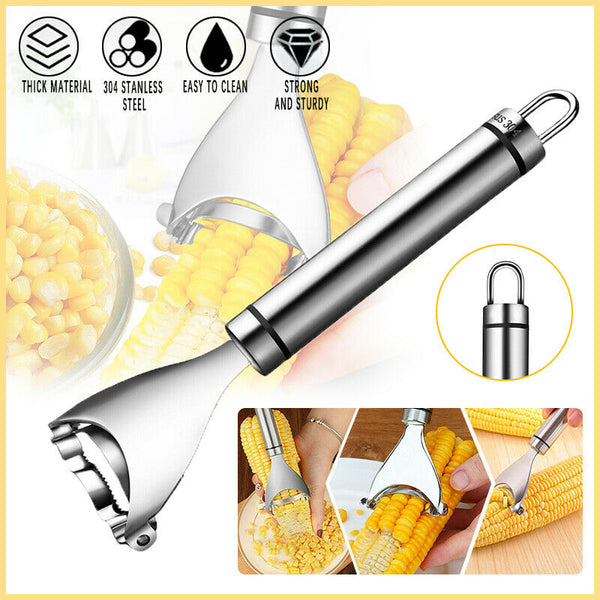 One-Step Corn Peeler Thresher Tools Kitchen Cob Kerneler Cutter Stripper Remove~ - Lets Party