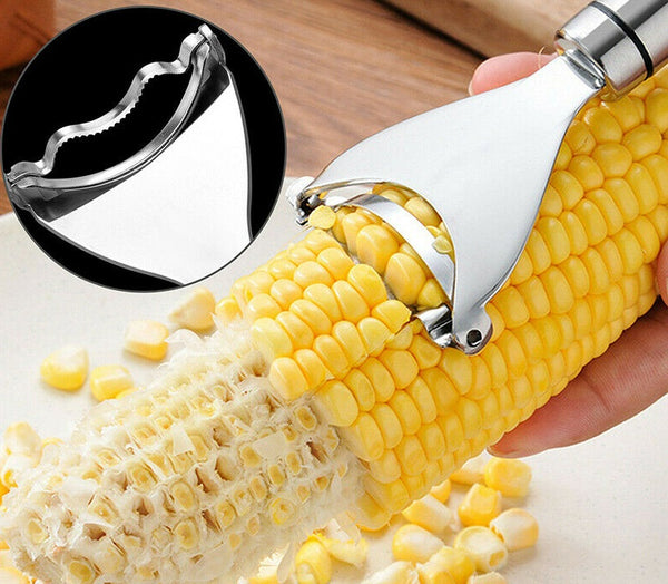 One-Step Corn Peeler Thresher Tools Kitchen Cob Kerneler Cutter Stripper Remove~ - Lets Party