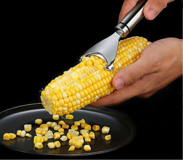 One-Step Corn Peeler Thresher Tools Kitchen Cob Kerneler Cutter Stripper Remove~ - Lets Party