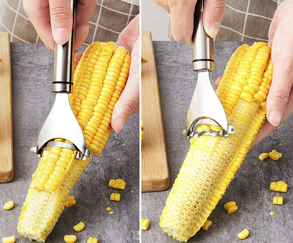 One-Step Corn Peeler Thresher Tools Kitchen Cob Kerneler Cutter Stripper Remove~ - Lets Party