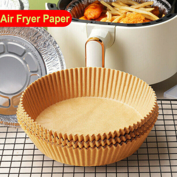 100 Pcs Air Fryer Disposable Paper Liner Non-Stick Pan Parchment Baking Paper - Lets Party