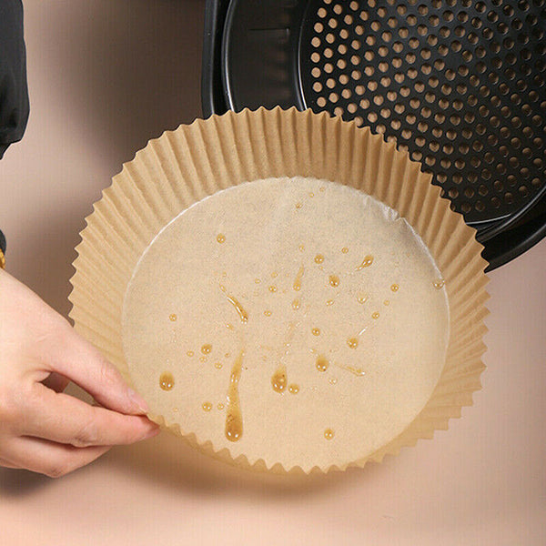 100 Pcs Air Fryer Disposable Paper Liner Non-Stick Pan Parchment Baking Paper - Lets Party