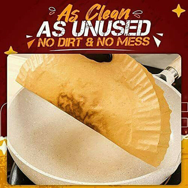 100 Pcs Air Fryer Disposable Paper Liner Non-Stick Pan Parchment Baking Paper - Lets Party