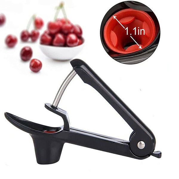 Cherry Pitter Clamp Seed Core Kitchen Tools Remover Olive Pit Black Stone AU - Lets Party