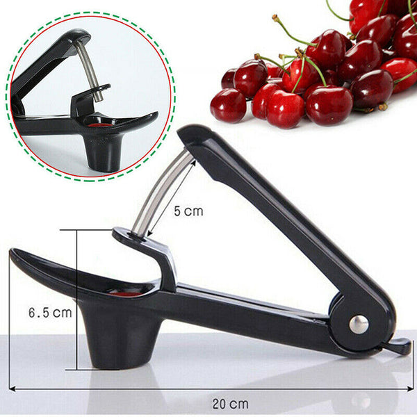 Cherry Pitter Clamp Seed Core Kitchen Tools Remover Olive Pit Black Stone AU - Lets Party