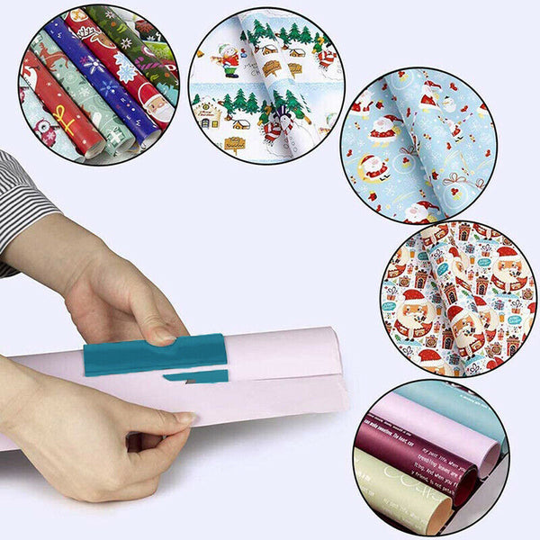 3X Sliding Wrapping Paper Cutter Craft Seconds Wrap Paper Christmas Cut Tool AU - Lets Party