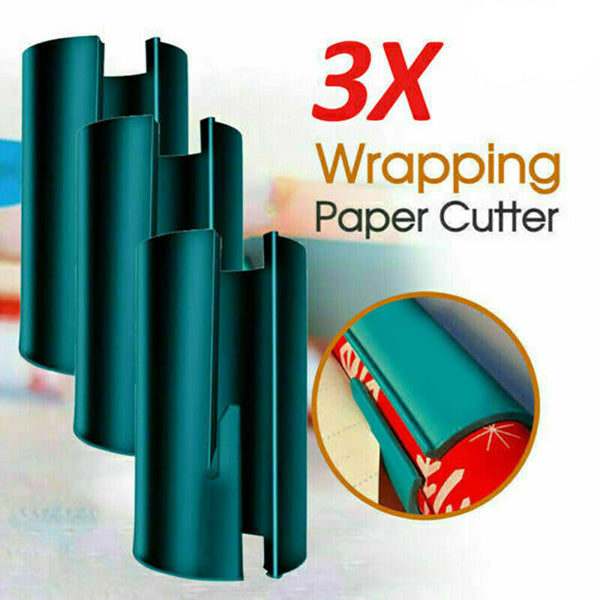 3X Sliding Wrapping Paper Cutter Craft Seconds Wrap Paper Christmas Cut Tool AU - Lets Party